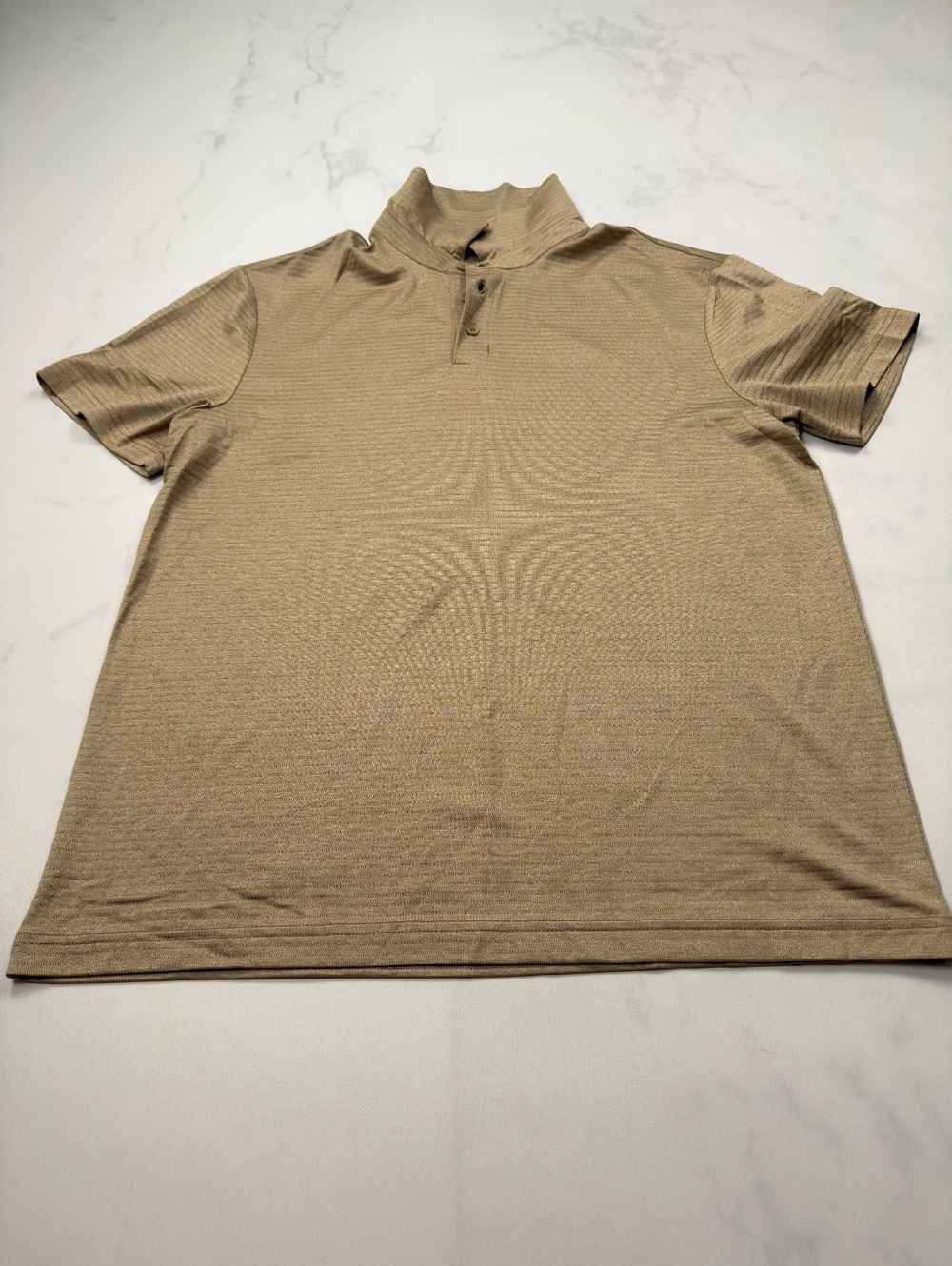 Old Navy Polo Shirt Tan 2000s Minimalist - Mens M